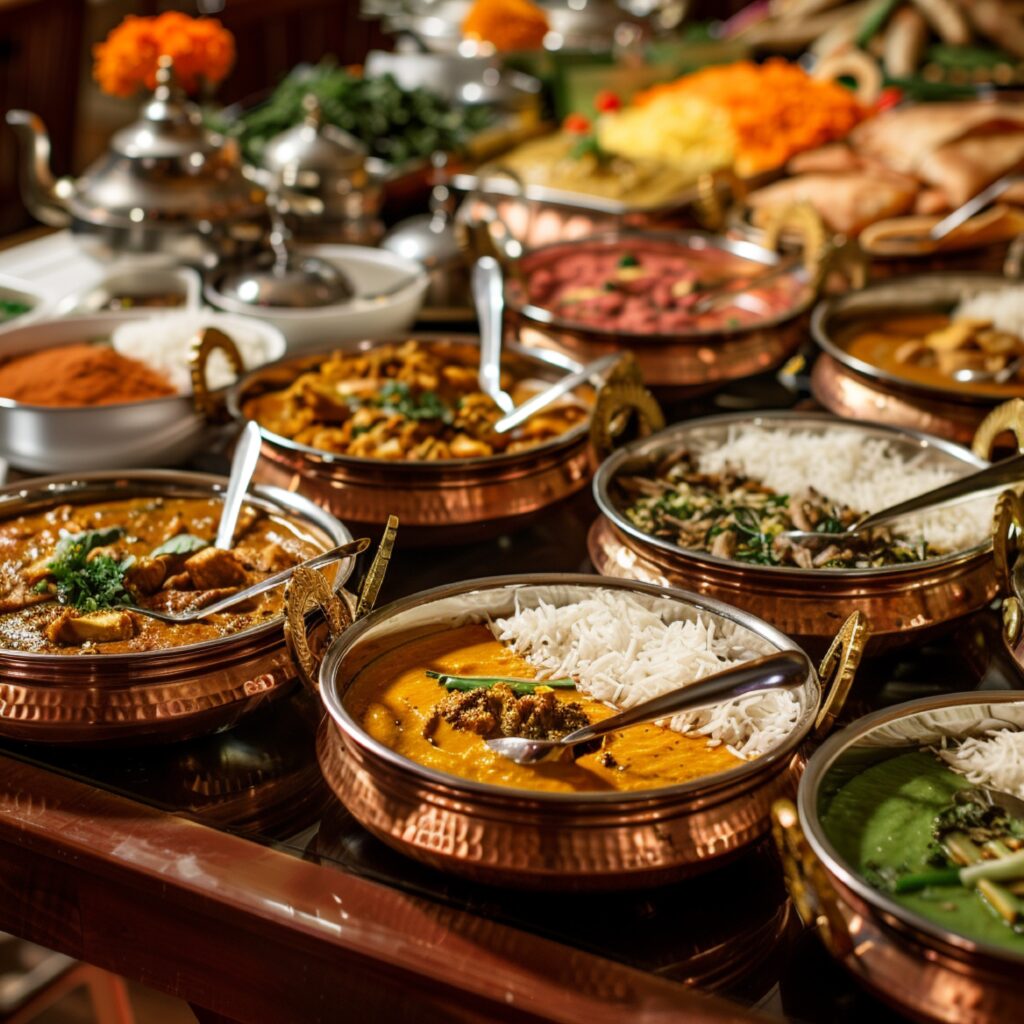 From Ritual to Reception The Role of Authentic Brahmin Catering indian cuisine buffet table ai generated