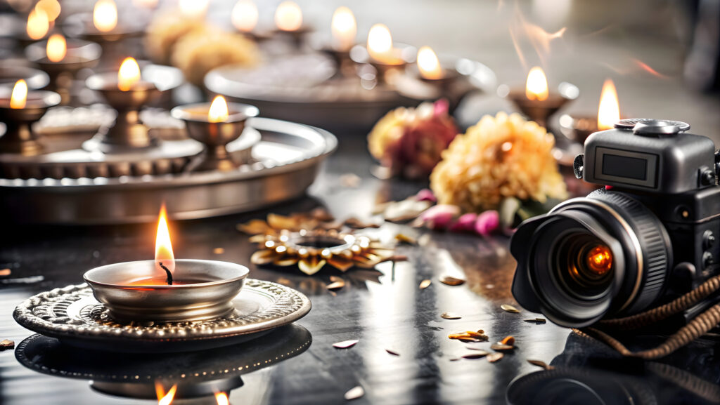 3d icon glossy abstract digital art lakshmi idol dhanteras concept as camera movement zoom