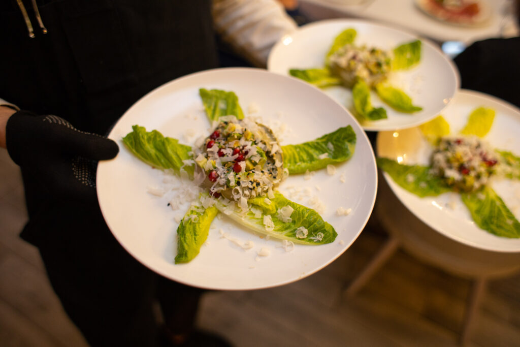 high angle view meal served table restaurant